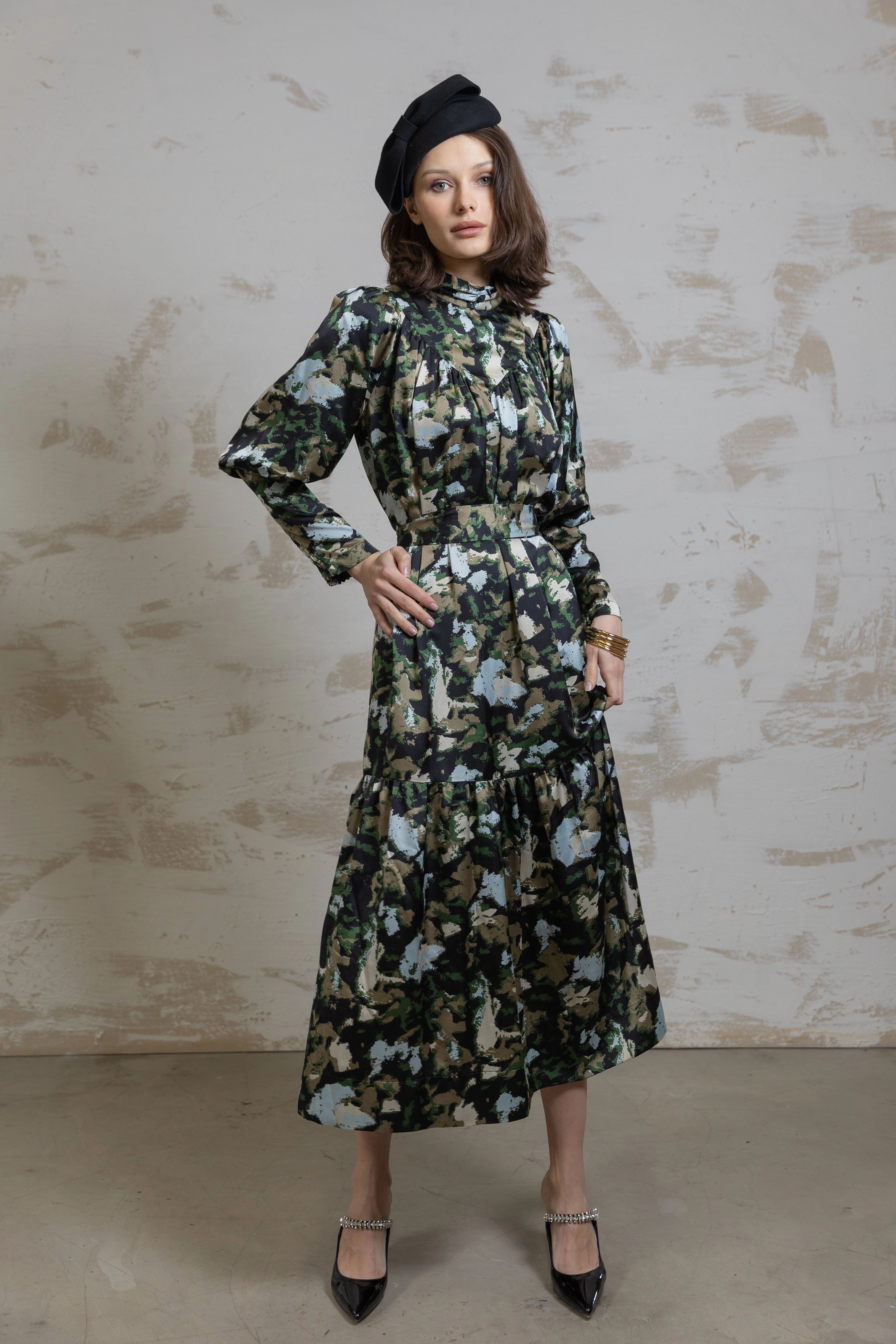 Office Smart Gentle Texture Holly Camo Dress