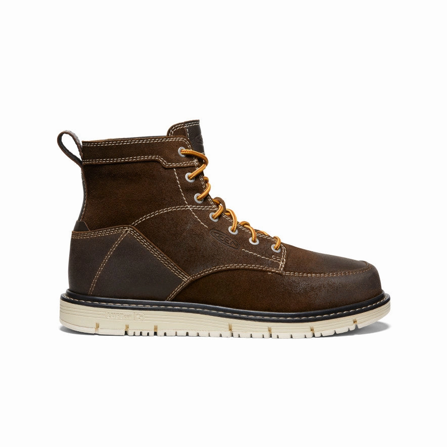 Men's San Jose 6" Boot (Soft Toe)  |  Coffee Bean/Star White Multi directional traction Energy Return Midsole