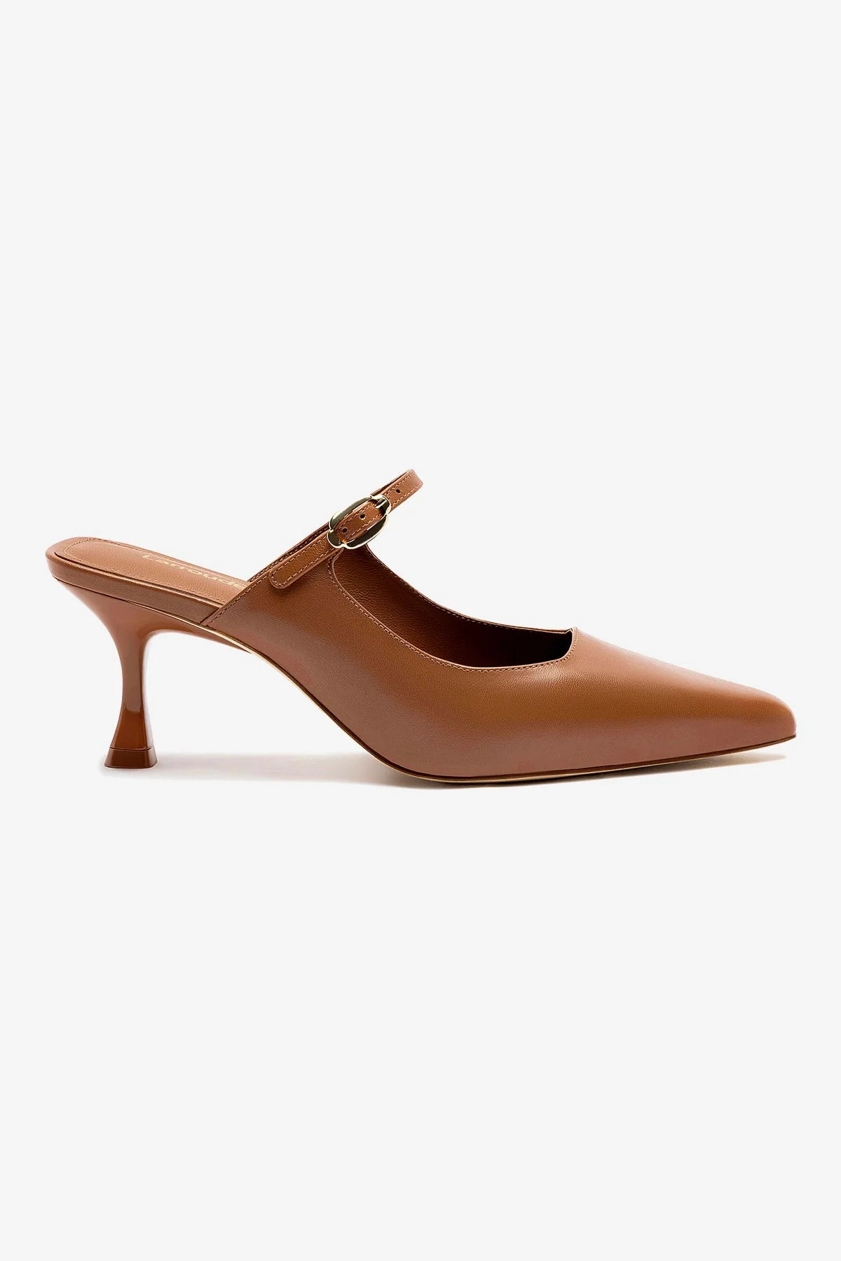 Ines Mule In Caramel Leather Garden Mood