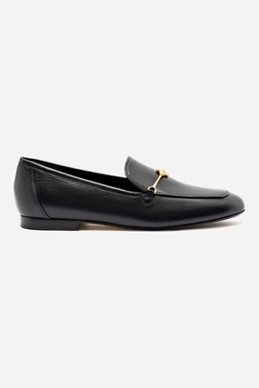 Katherine Loafer In Black Leather Compression Molding