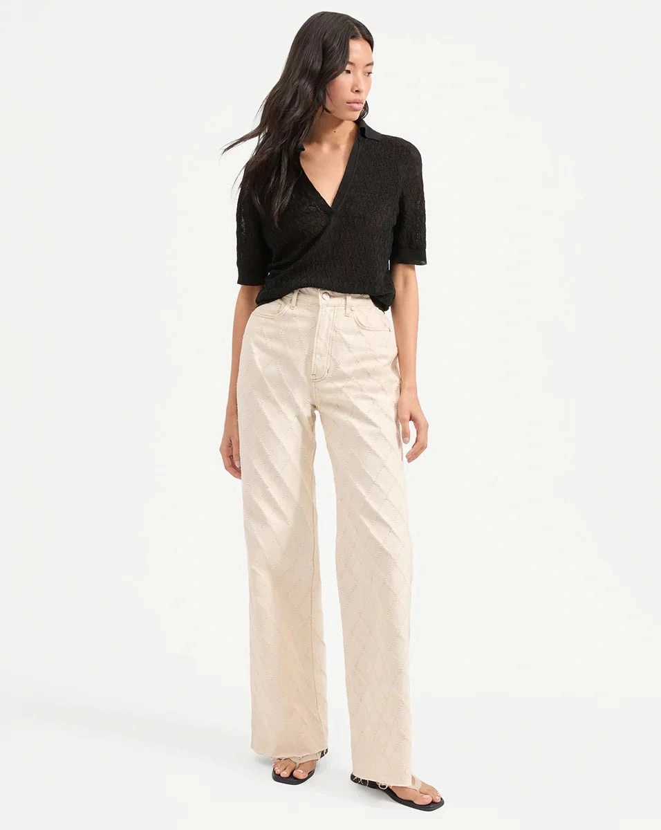 Issa Knit Polo Black Trendy Cardigan