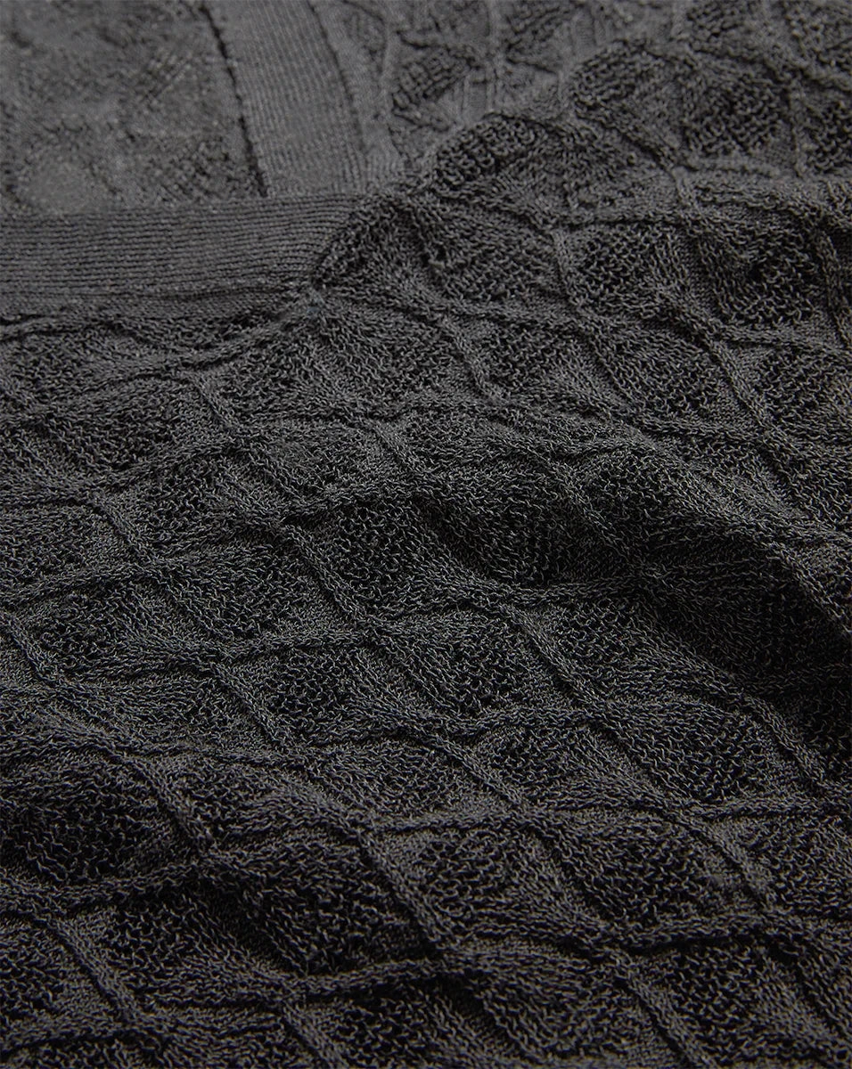 Issa Knit Polo Black AntiOdor AntiPill Surface