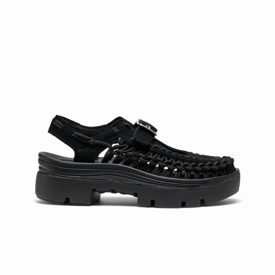 All Gender UNEEK PLT Mary Jane Sneaker  |  Black/Black Comfortable Lightweight Footwear City Style