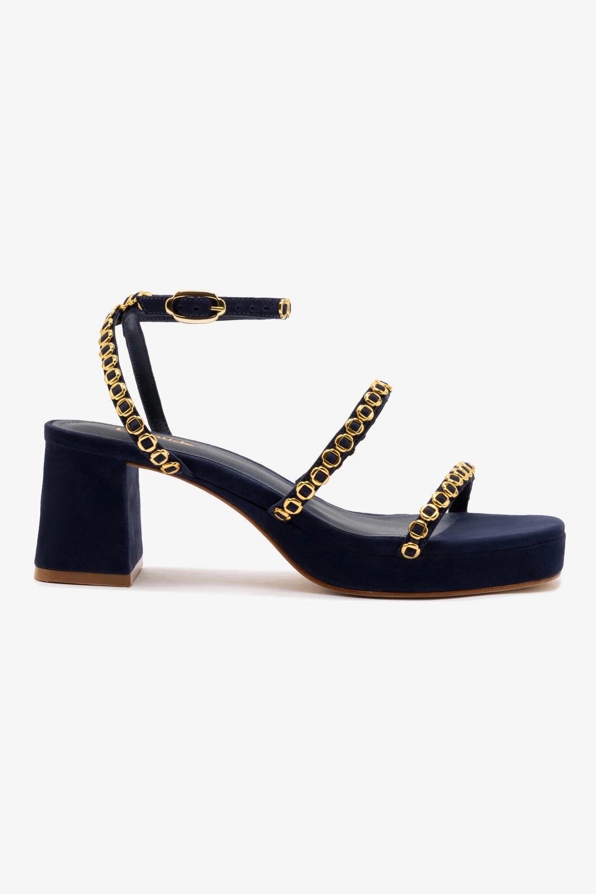 Gio Milanina Sandal In Navy Suede Resort Mood