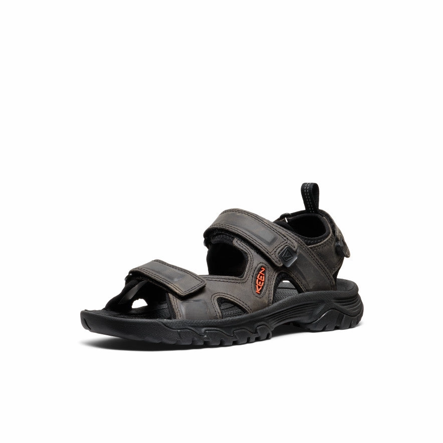 Active Day velcro Men's Targhee III Open Toe Sandal  |  Grey/Black