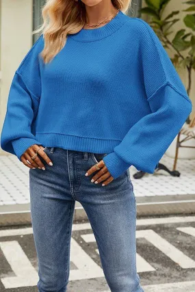 WOMEN RIBBED OVERSIZED JUMPER TOP SWEATER UltraSoft Lining