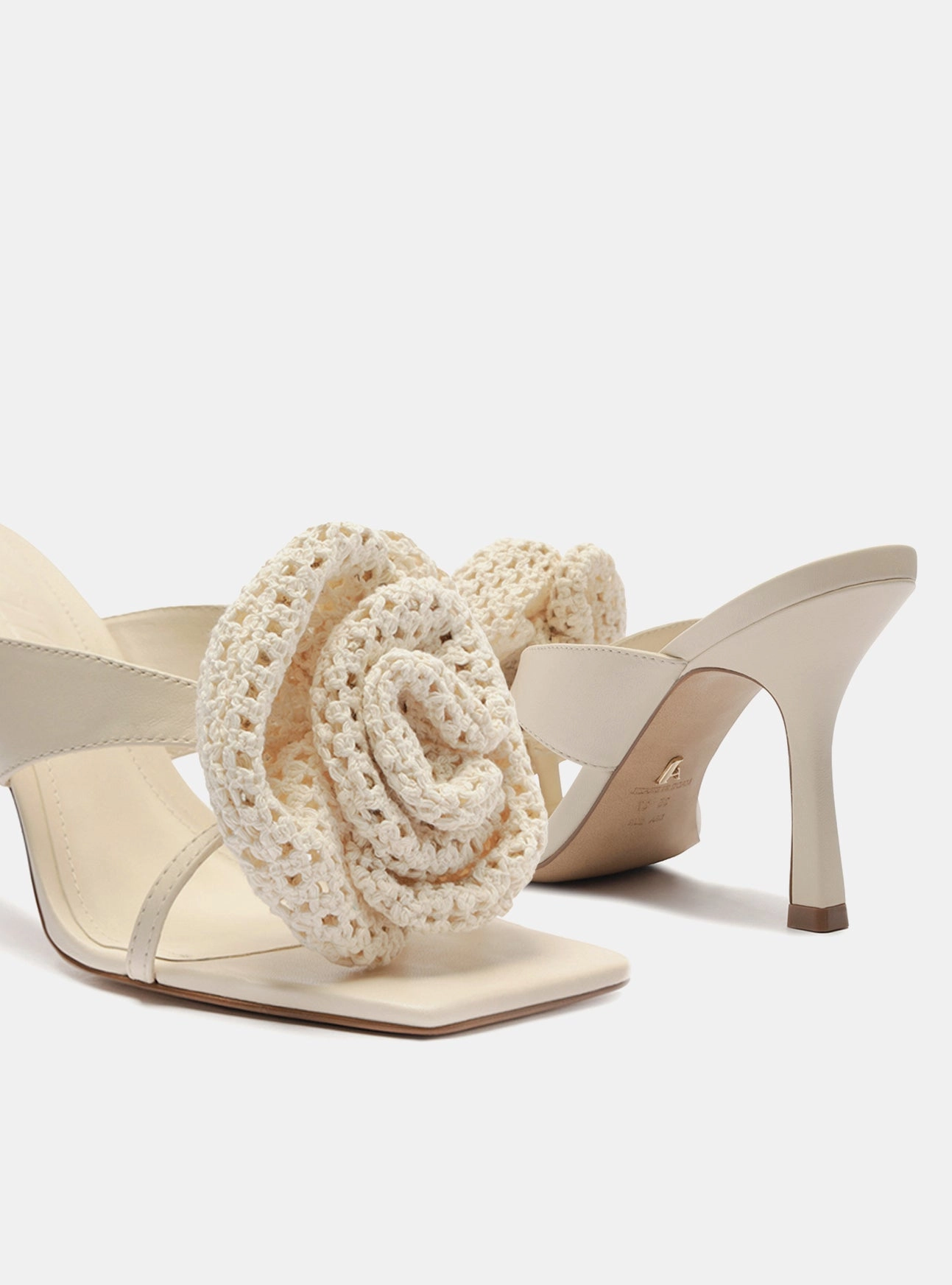 Comfortable Vacation Sandals Removable Footbed Isla Leather  Stiletto Sandal