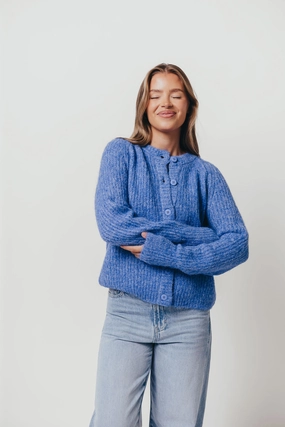 HiddenStoragePocket Jacques Cardigan Top in Cobalt Blue