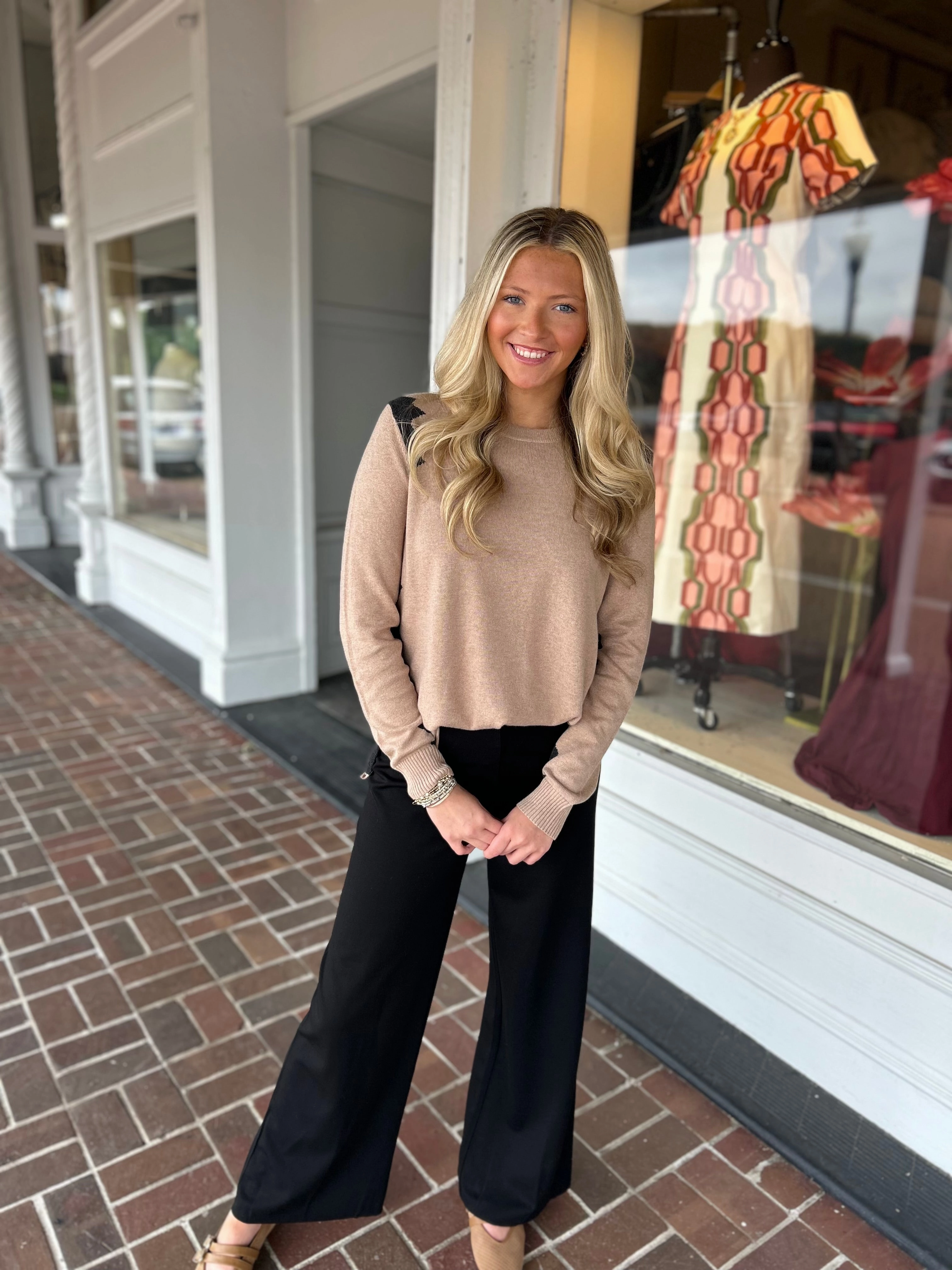 Jaggered Sweater in Oat NonScratchyLining Odor Resistant