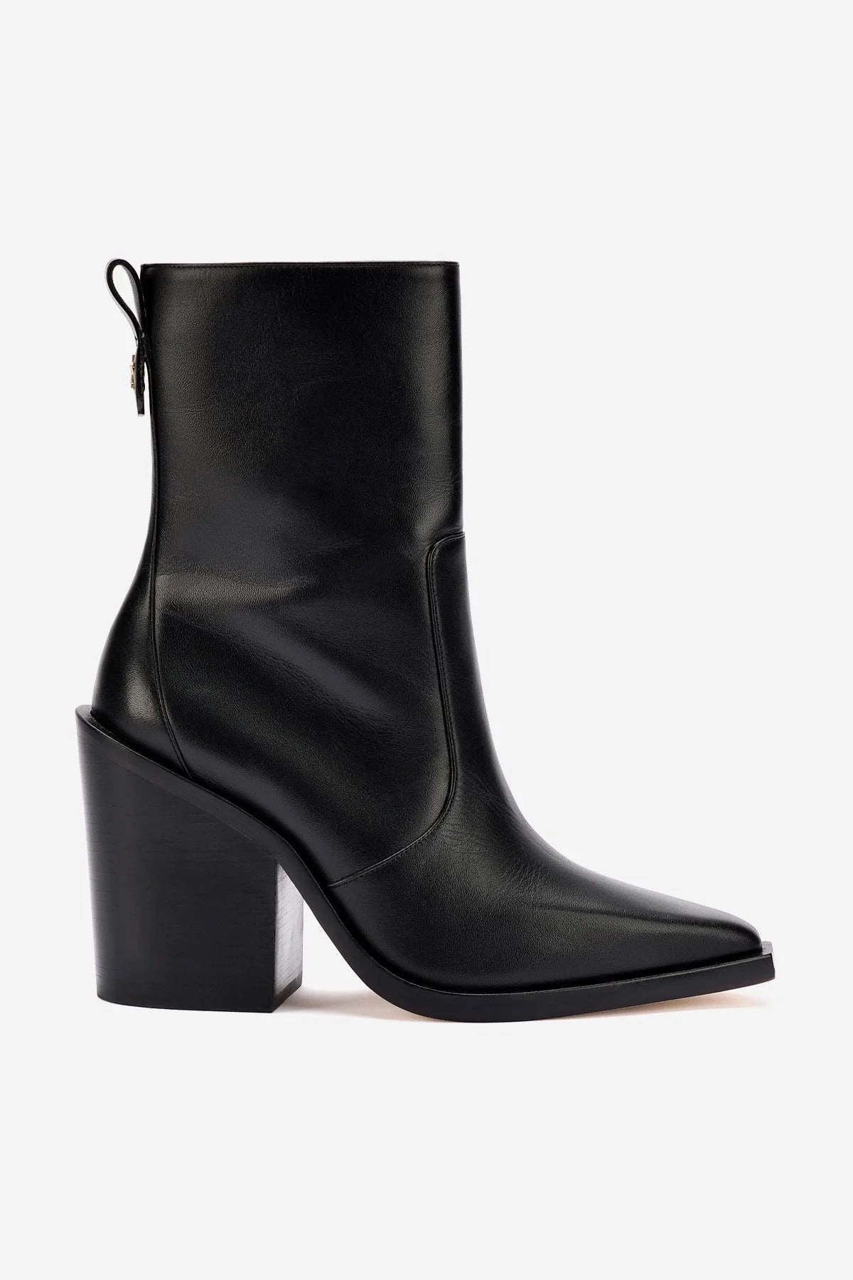 James Boot In Black Leather mesh construction