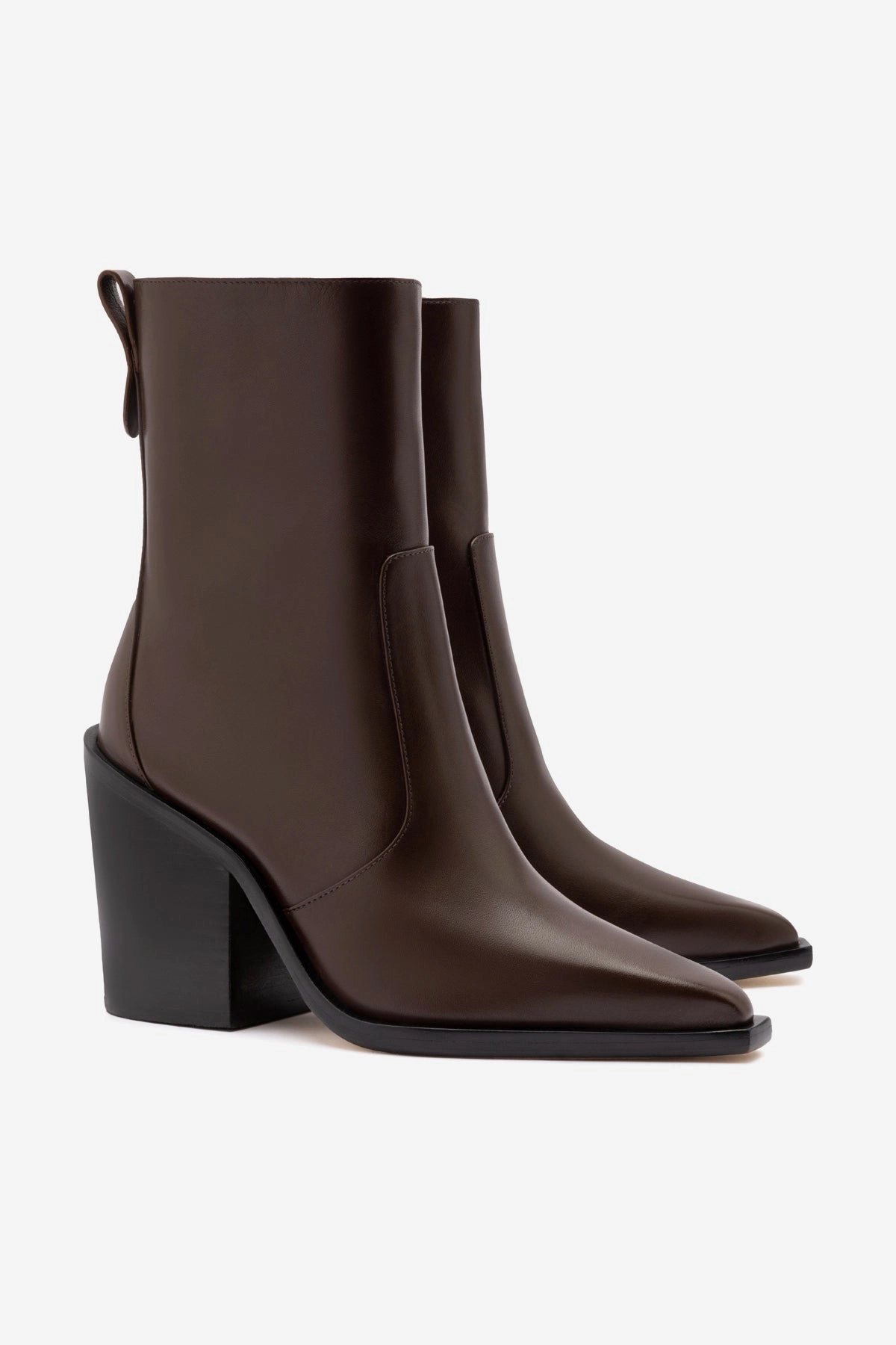 James Bootie In Brown Leather Korean Trend