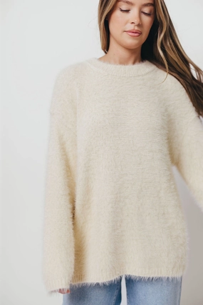 CrossBackDesign Jane Pullover Sweater in Cream