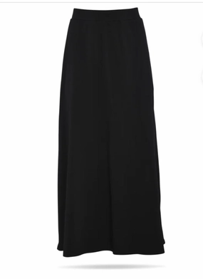 Elevated Casual lace accents Jay Basics Tory Skirt Black Long