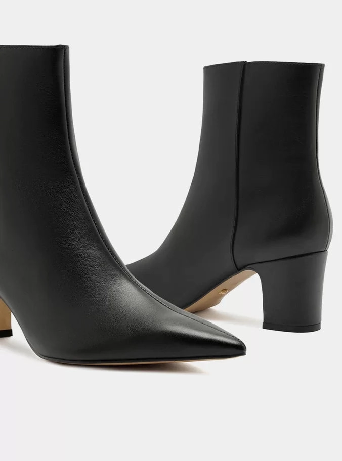 Zip Edge Jemma Leather Block Boot