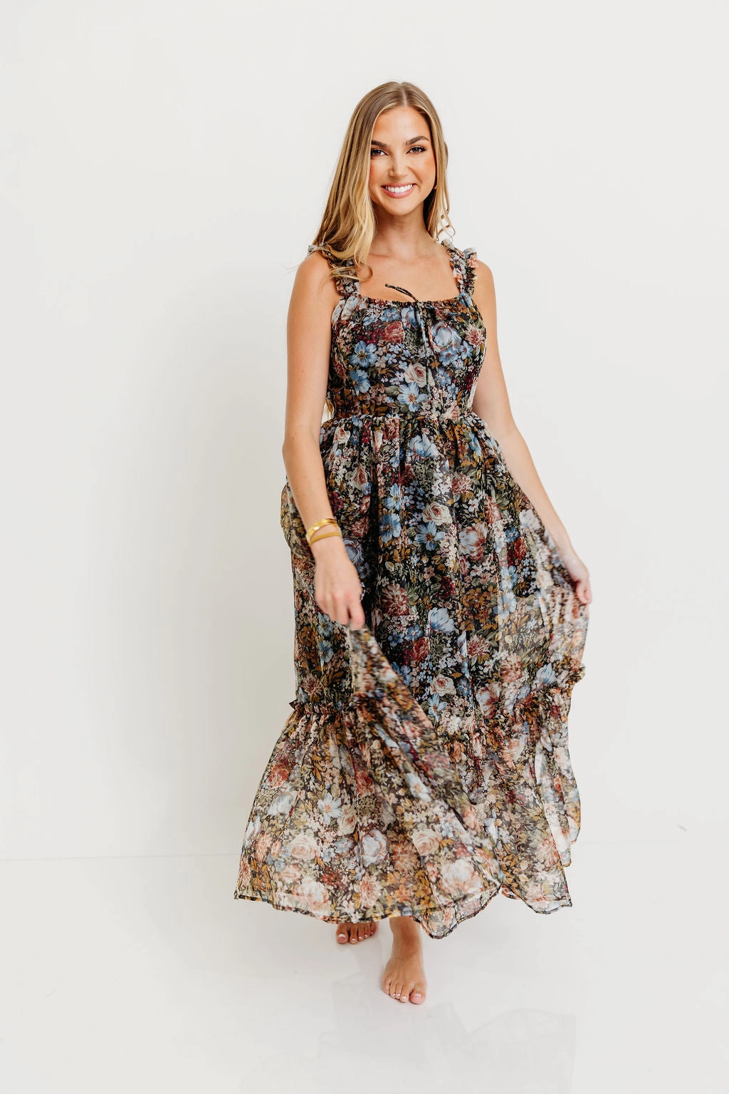 Smooth Mood Body Safe Jiana Maxi Dress in Black