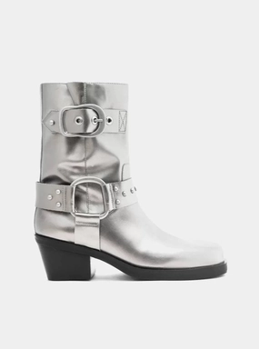 Wrinkle Resistant Kaia Leather Block Boot