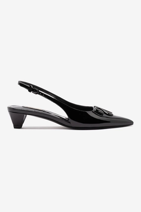 Pond Walk Fiber Mix Kaitlan LL Low Pump In Black Patent Leather