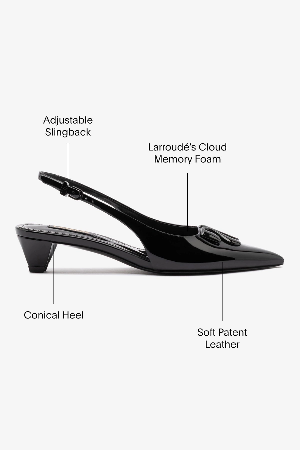 Power Flow Kaitlan LL Low Pump In Black Patent Leather