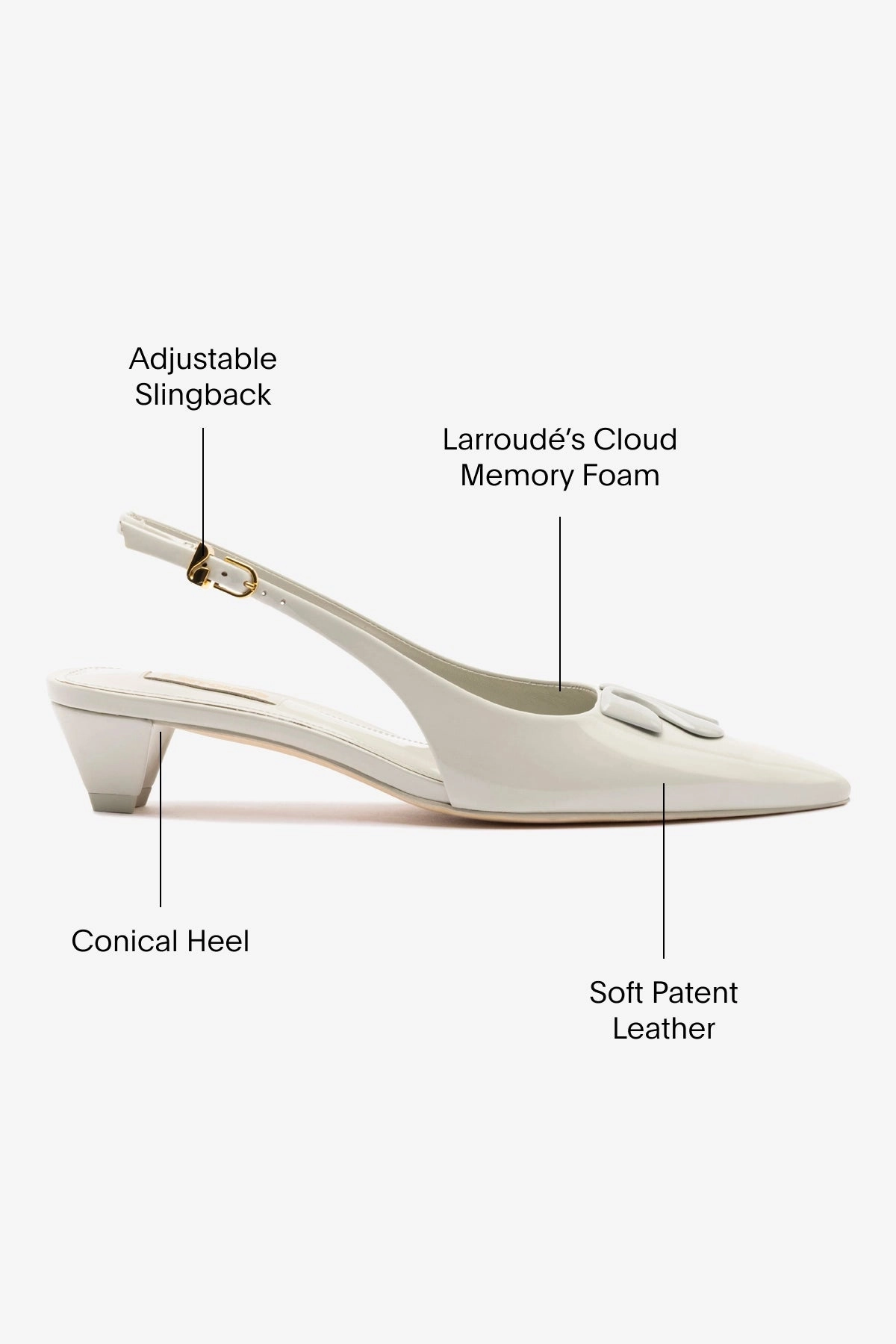 Garden Mood Curve Hug Kaitlan LL Low Pump In Gray Patent Leather