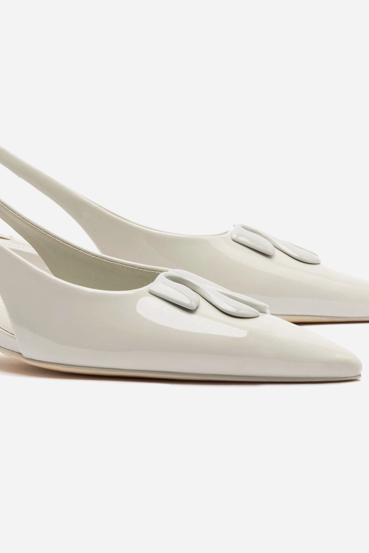 Kaitlan LL Low Pump In Gray Patent Leather Durable Stitching Any Path