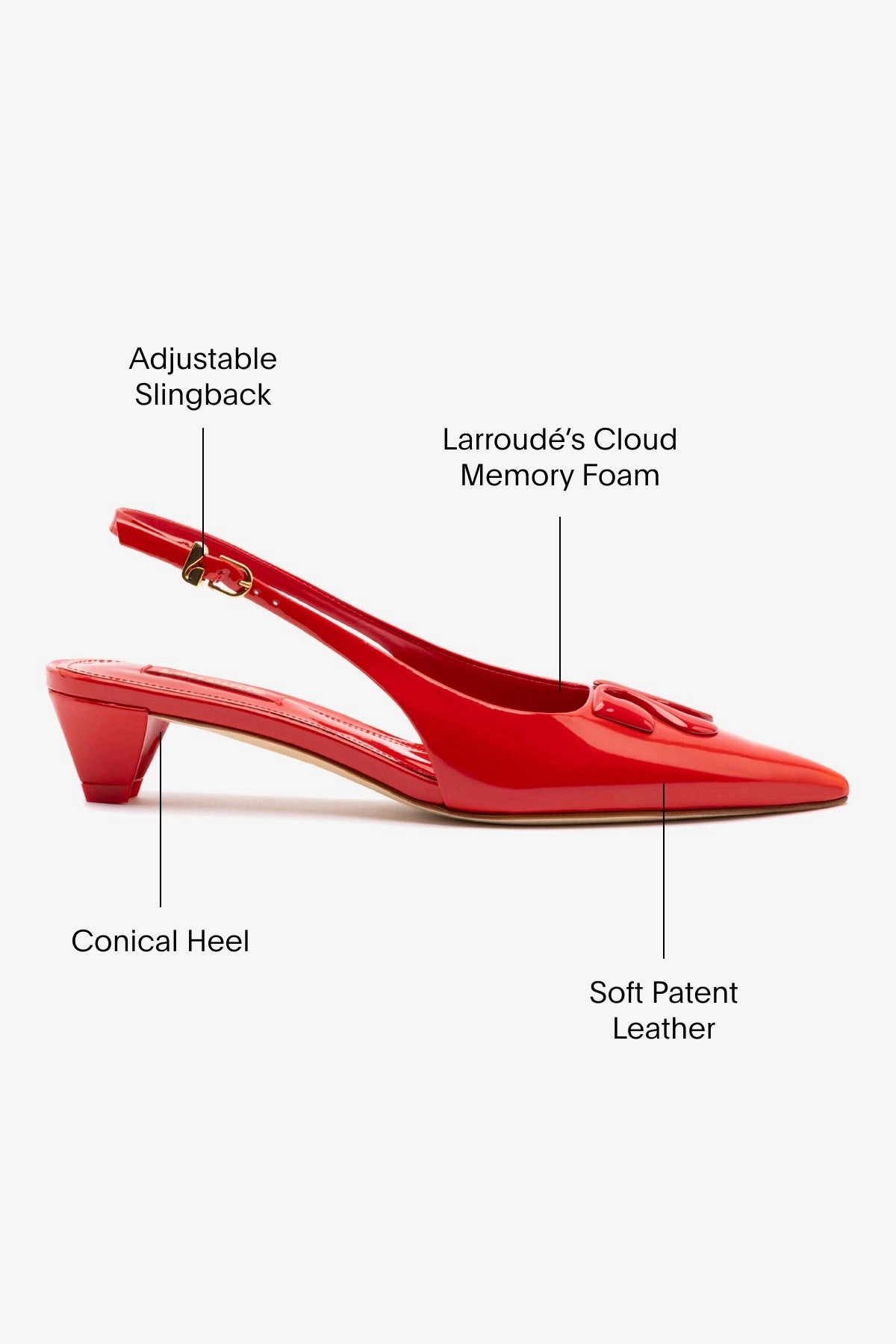 Kaitlan LL Low Pump In Scarlet Patent Leather Old School