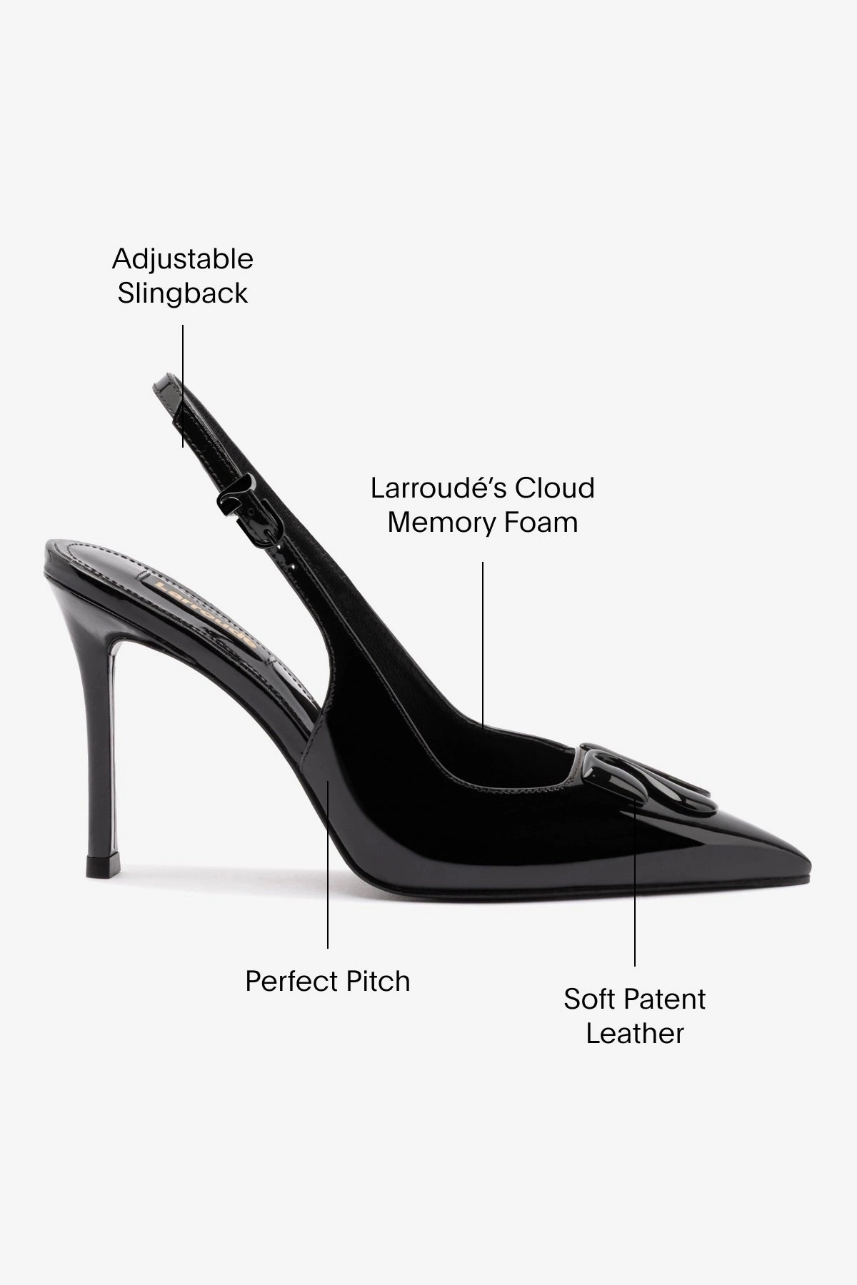 Kaitlan LL Pump In Black Patent Leather Dust Guard