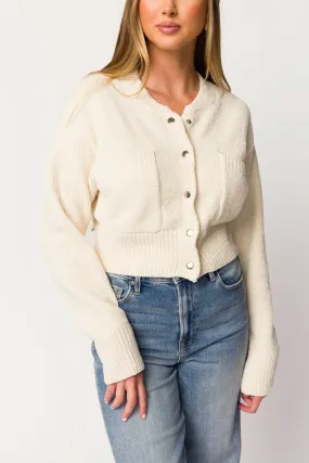 HighCollar Design Kendall Knit Bomber Jacket in Ivory *Final-Sale*
