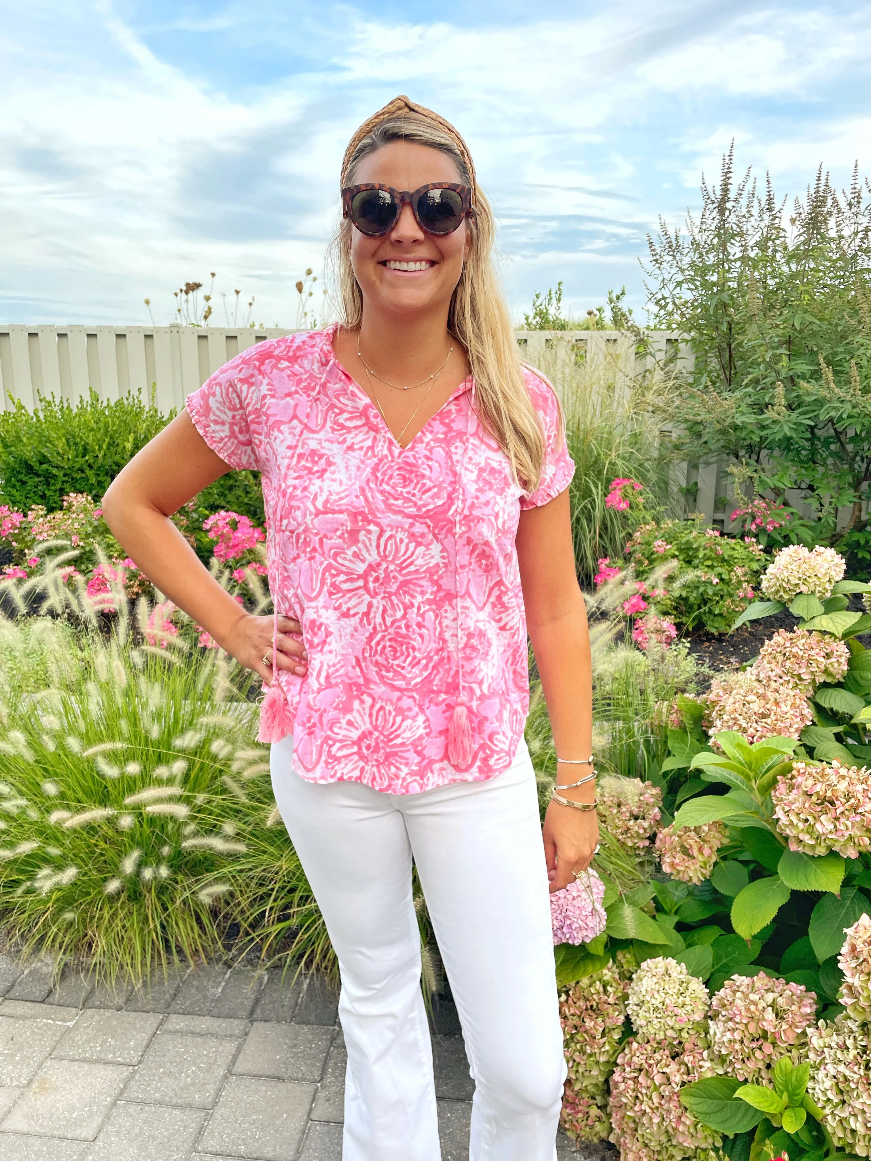 Classic Polo Kensington Top Pink Zinnia