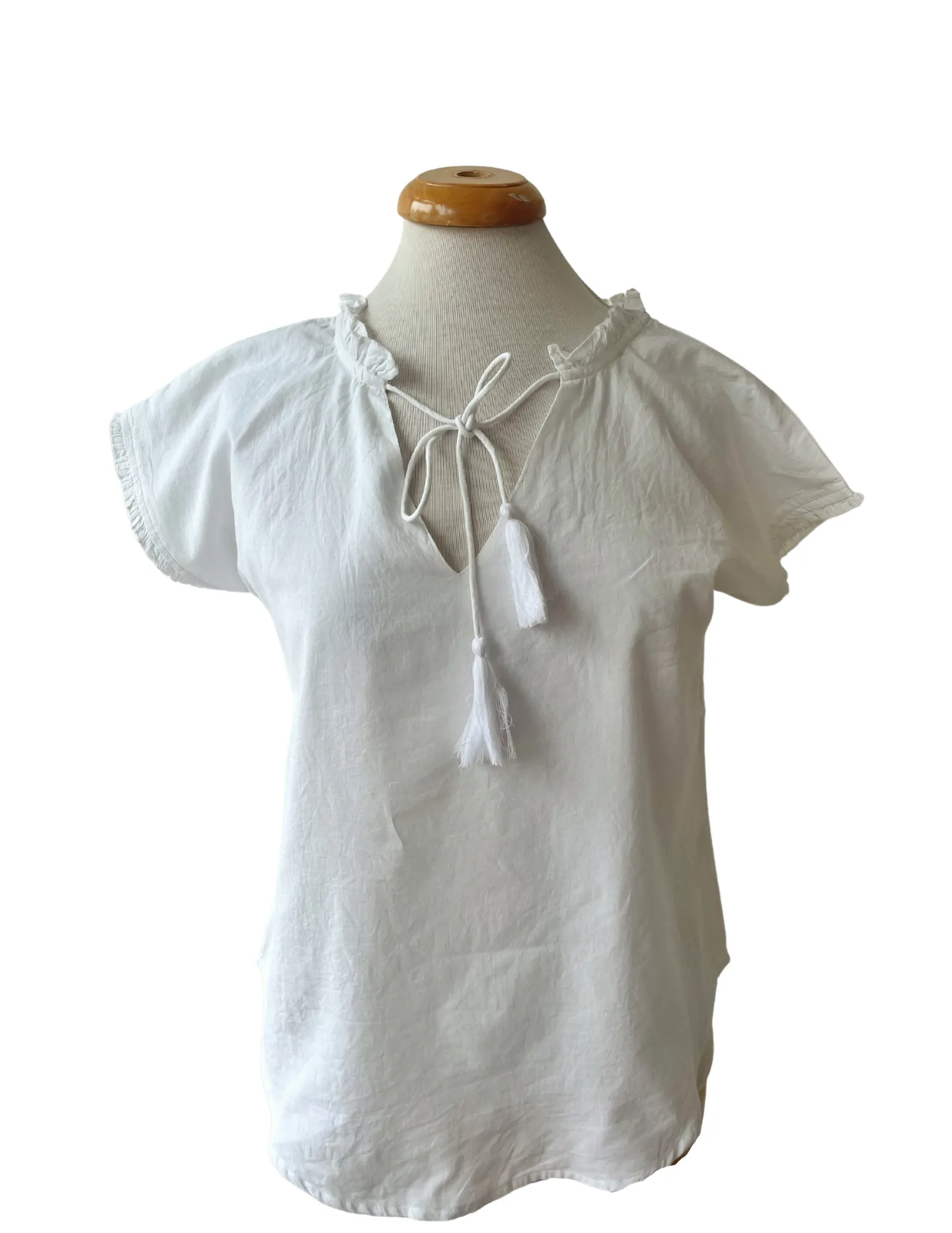 Kensington Top Solid White Vintage Hoodie AntiStaticInnerLining