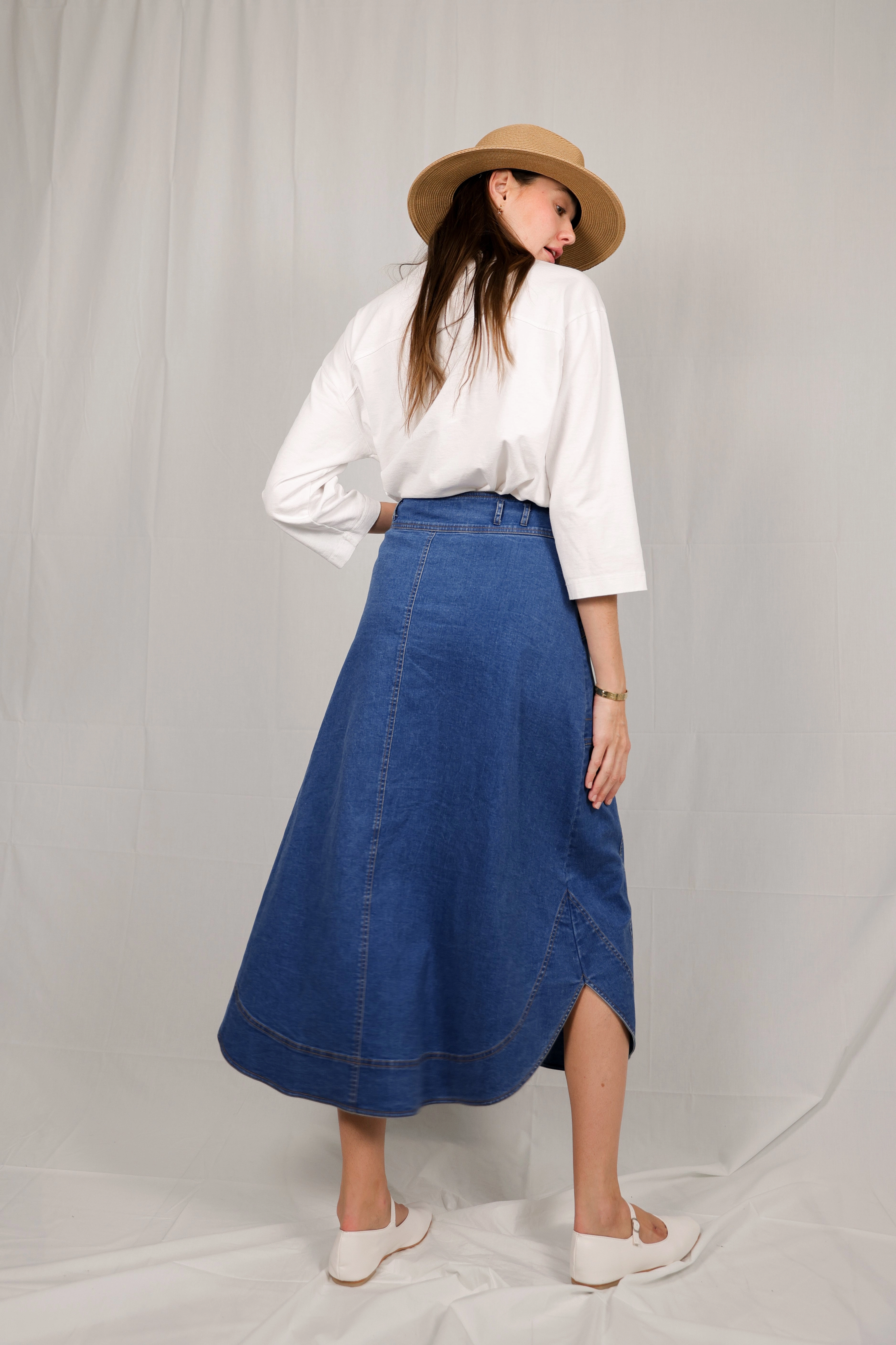 Kiki Denim Skirt Simple Fashion