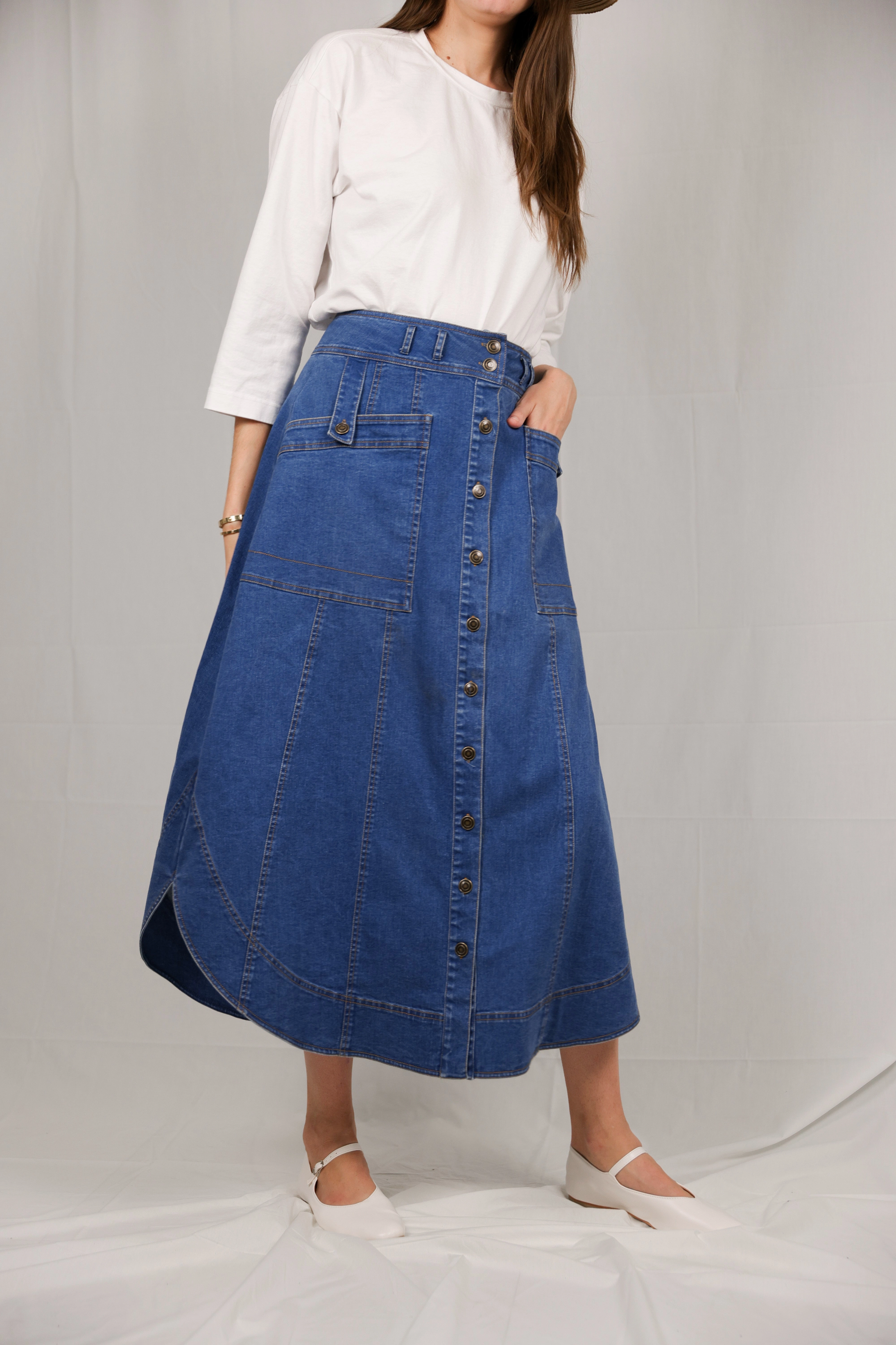 Kiki Denim Skirt City Tones
