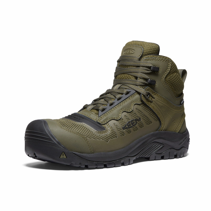 Men's Reno Mid Waterproof (Carbon Toe)  |  Dark Olive/Black Easy Match Steel Guard