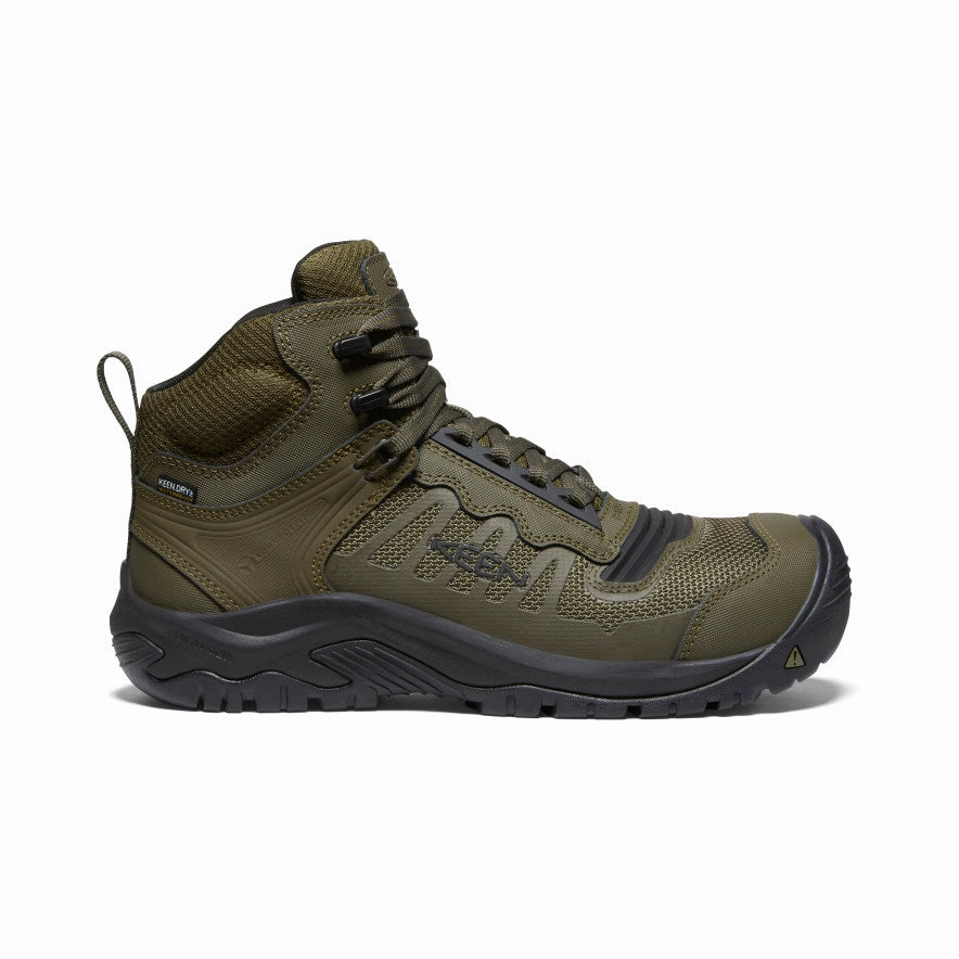 All Day Comfort Design Men's Reno Mid Waterproof (Carbon Toe)  |  Dark Olive/Black