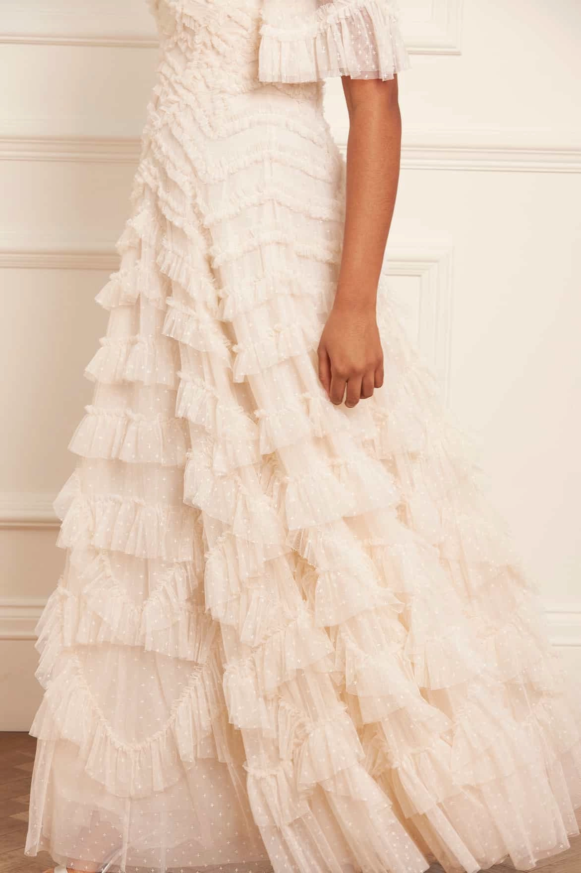 Soft-touch Lana Off-Shoulder Gown