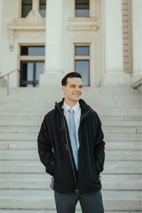 Trendy Sweater Brushed Inner Layer Landway 3-in-1 Coat Black/Charcoal