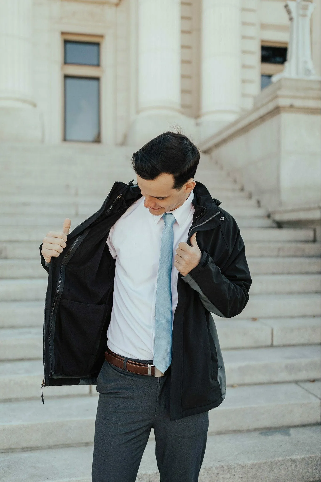 Landway 3-in-1 Coat Black/Charcoal BoxySilhouette NoSlip Grip