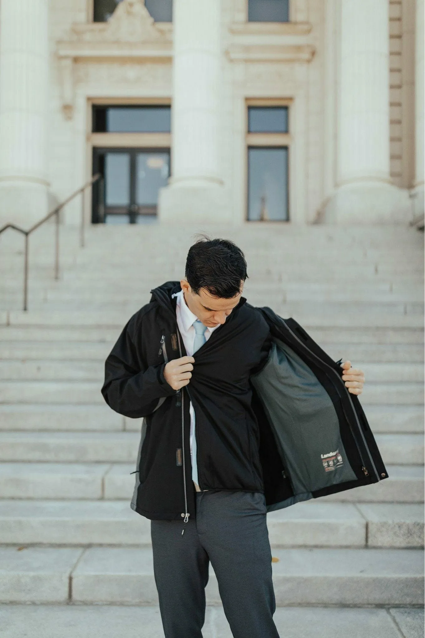 Long Sleeve Shirt Landway 3-in-1 Coat Black/Charcoal