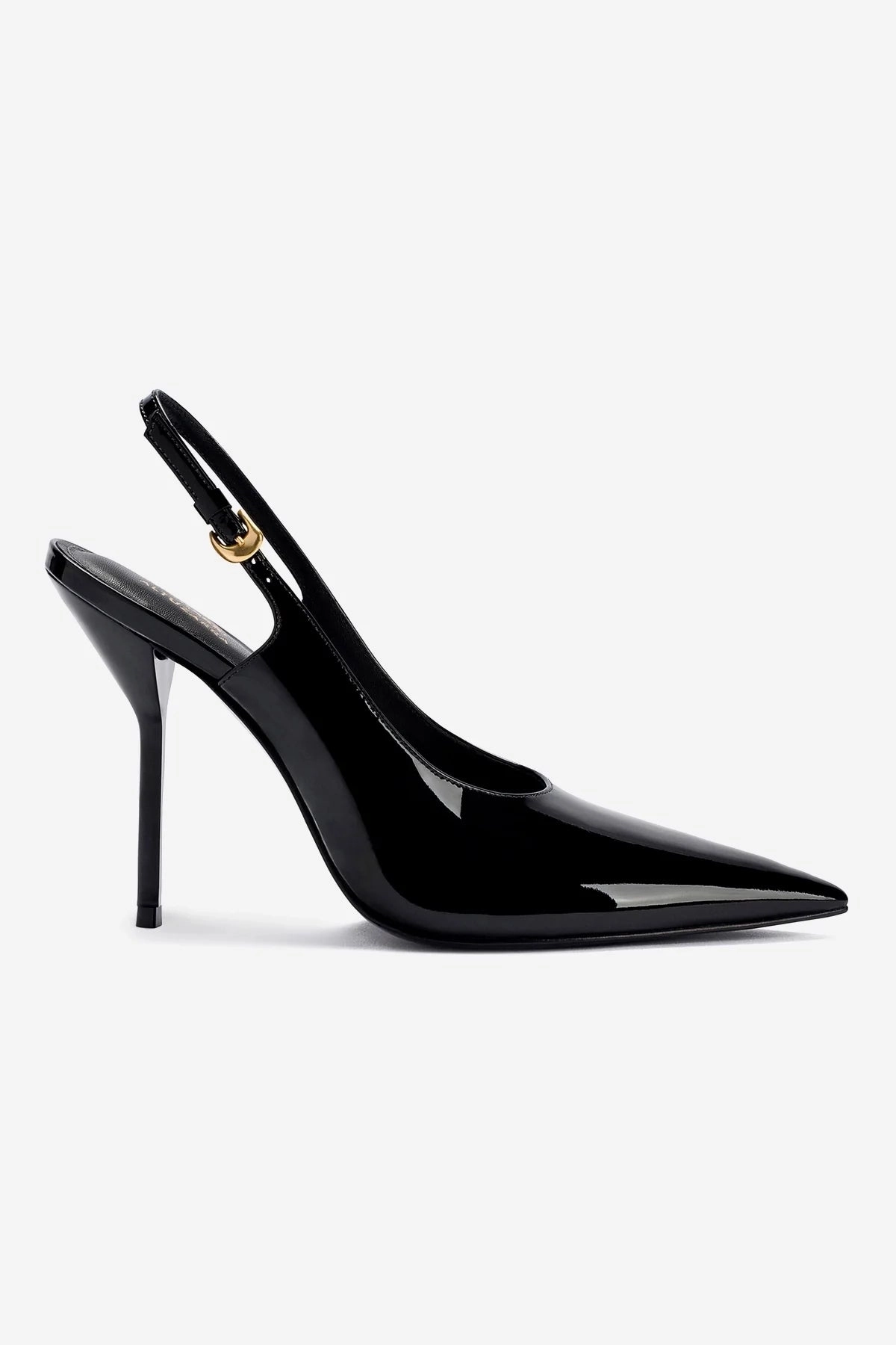Dark Edge Lightweight EVA Material Larroud x Altuzarra Pump In Black Patent Leather