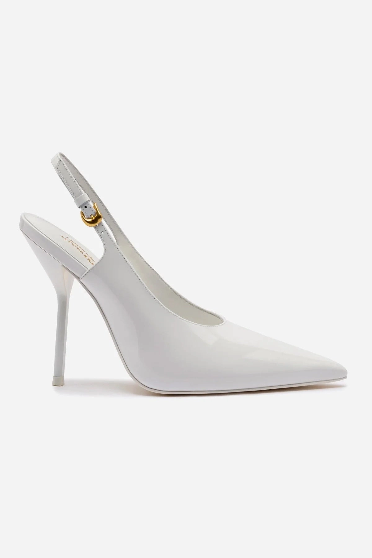 Supportive Larroud x Altuzarra Pump In White Patent Leather