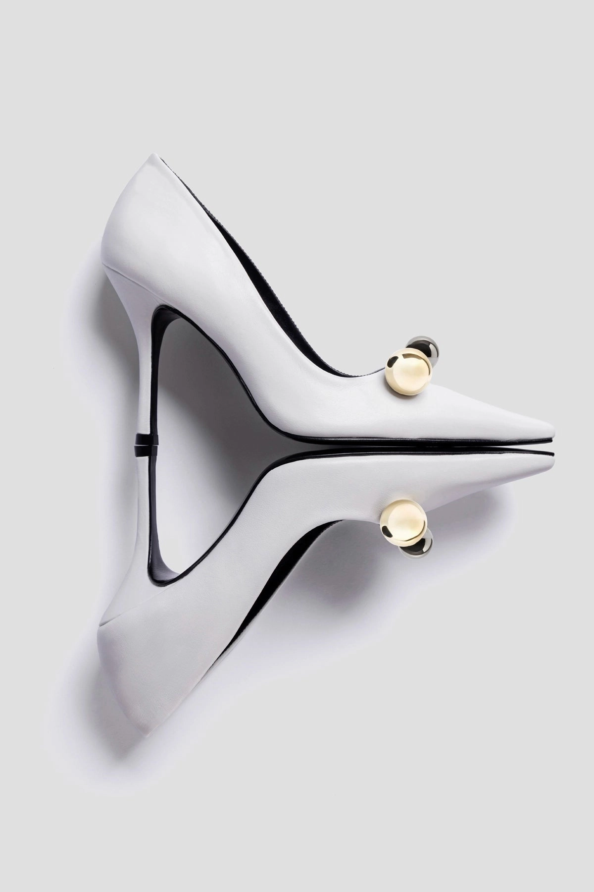 Larroud x CPPXO Pump In White Leather Neutral Alignment Design Posture Aligning Footbed