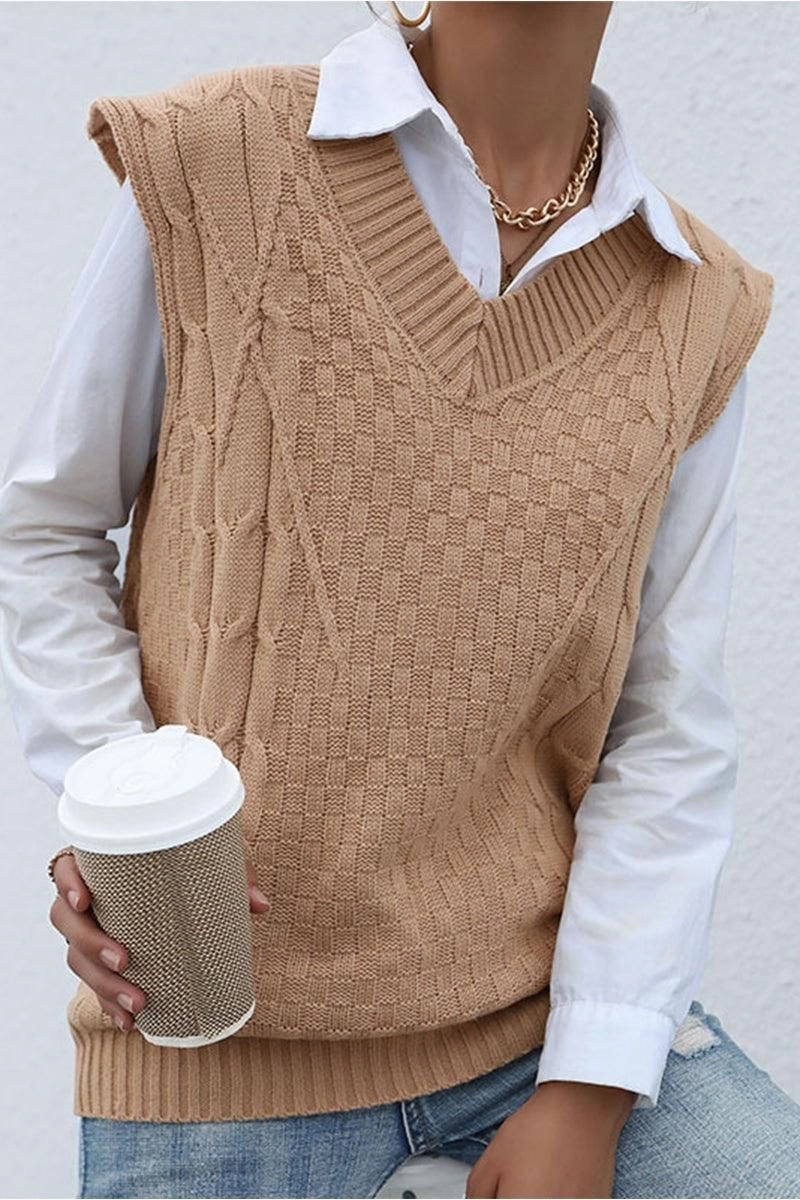 Moisture Control Technology Basic Tee PATTERNED KNIT SLEEVELESS COZY SOLID CARDIGAN