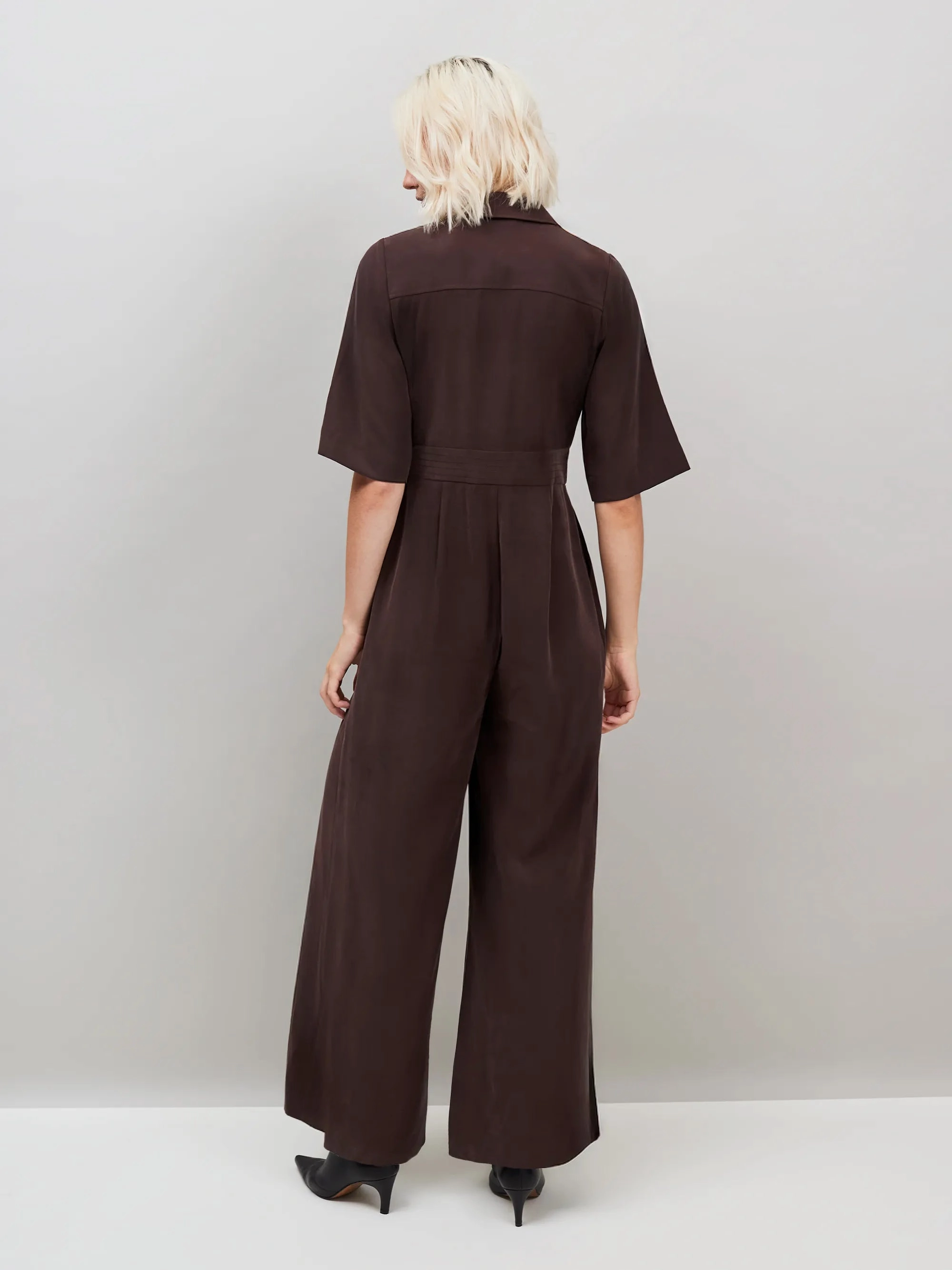 Warm Layer Chocolate Brown Tailored Jumpsuit
