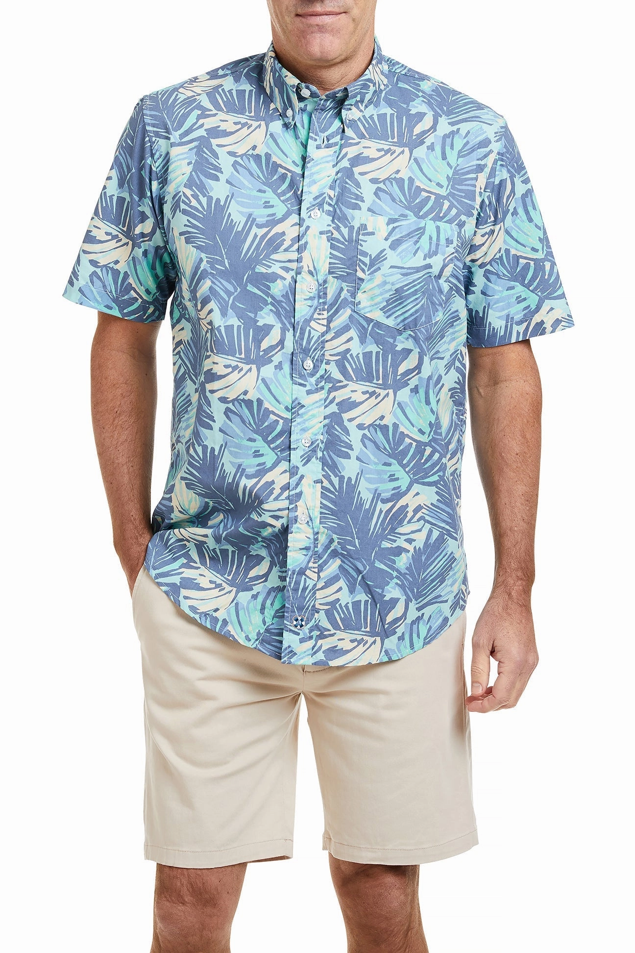 LightReflectiveTrim OdorControl Technology Chase Short Short Sleeve Leeward Print