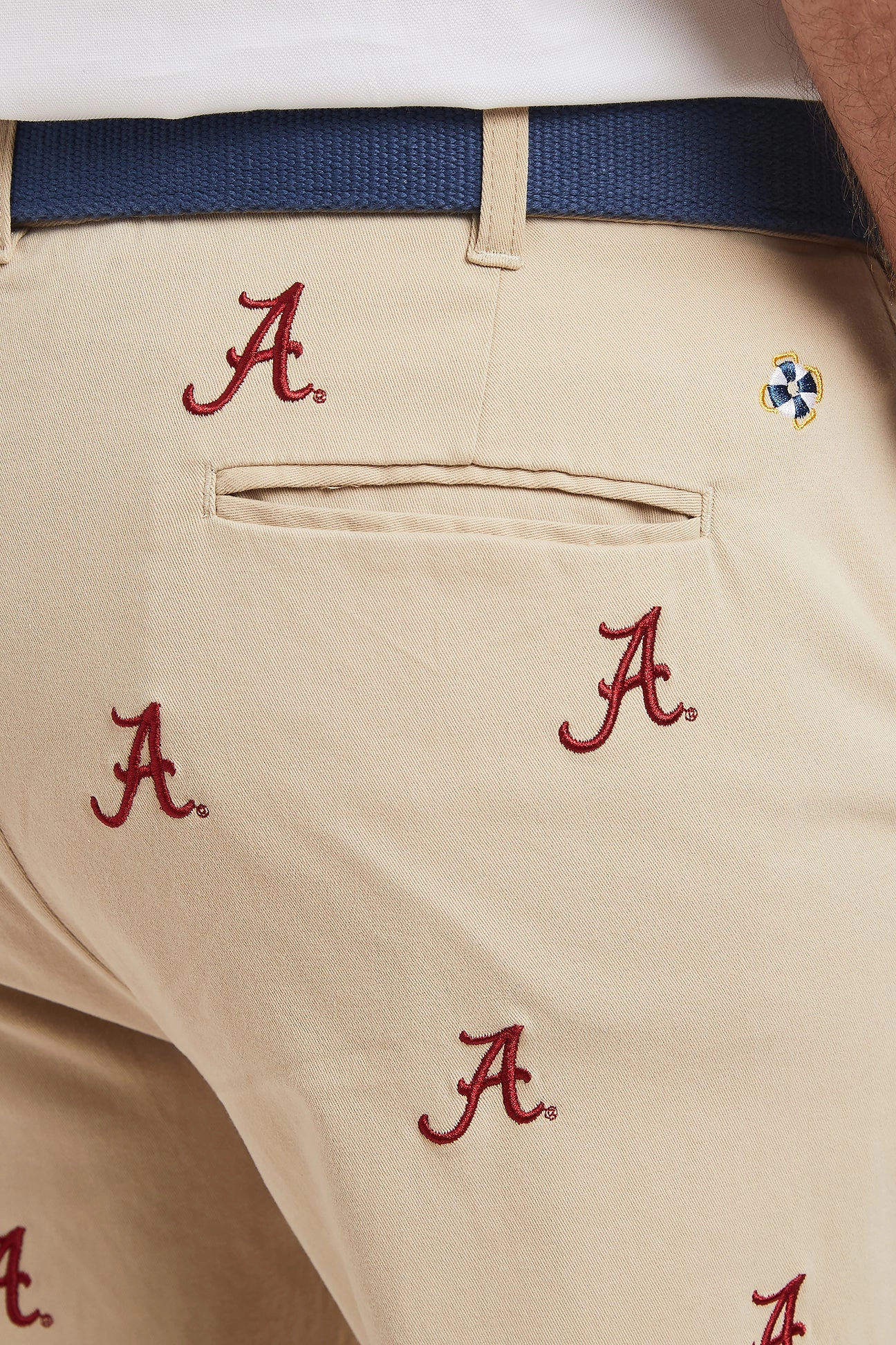 Perfect Fit Collegiate Stretch Twill Pant Khaki with Alabama
