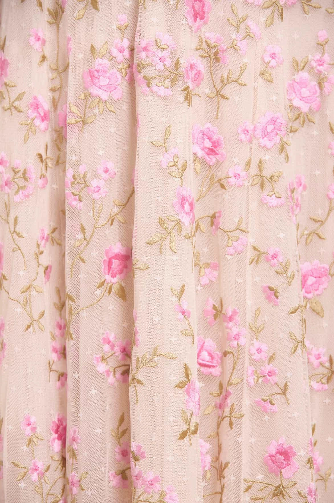 Sophisticated Style Urban Touch Lea Ditsy One-Shoulder Ankle Gown