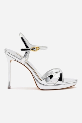 Youth Fresh Angelina Sandal In Silver Specchio
