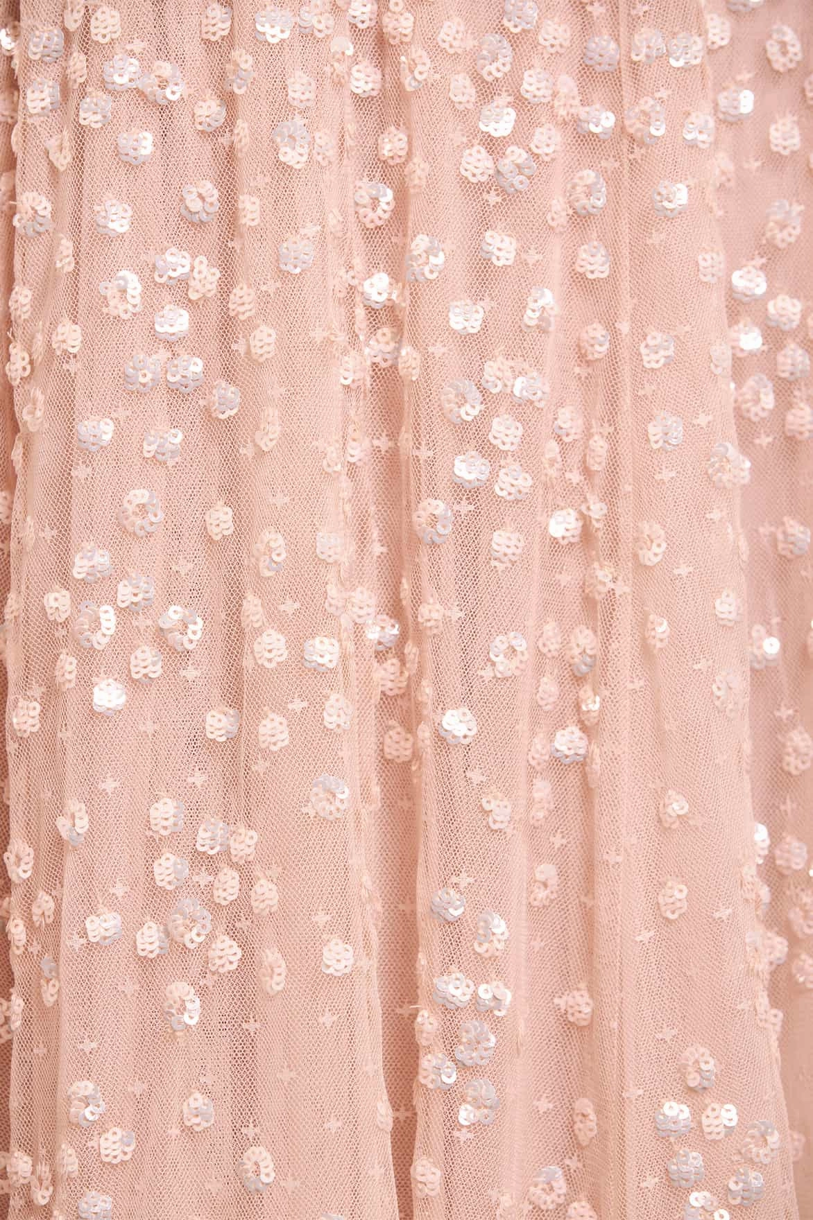 Leila Dot V-Neck Ankle Gown All Look