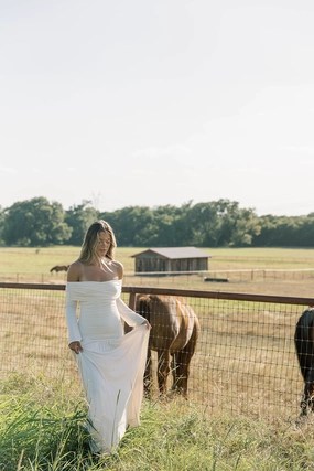 Lennox Long Sleeve Maxi Dress in Ivory Mood Comfort Beach Walk