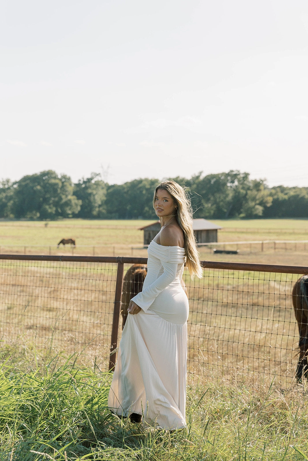 Lennox Long Sleeve Maxi Dress in Ivory Weekend Fresh