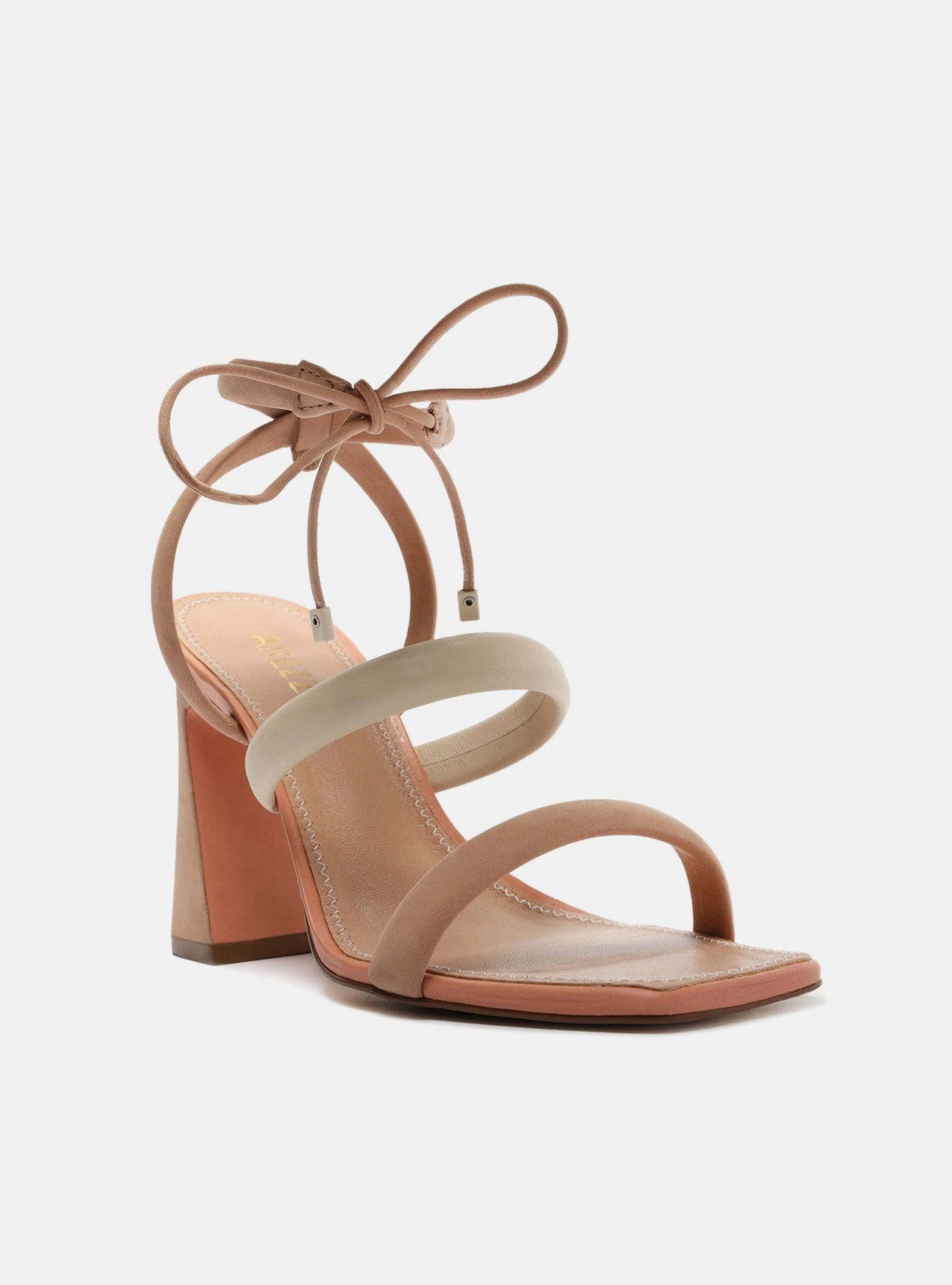 velcro Lenny  Block Leather Sandal